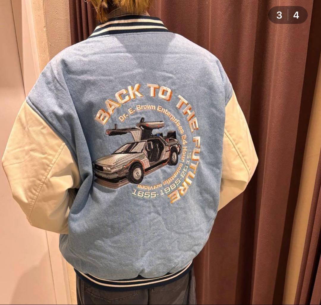 新品タグ付　ニコアンド　バック・トゥ・ザ・フューチャー　刺繍スタジャン