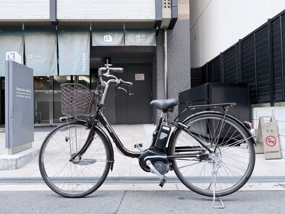 大阪府　パナソニック　ダークブラウン 電動アシスト自転車 シティタイプ