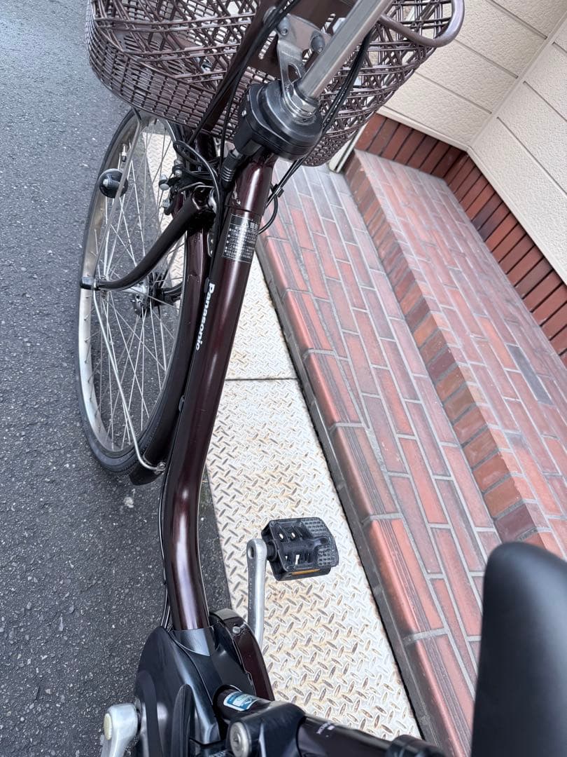 大阪府　パナソニック　ダークブラウン 電動アシスト自転車 シティタイプ