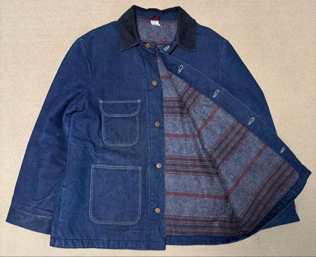 BigBen ビッグベン カバーオール 襟コーデュロイ デニムジャケット