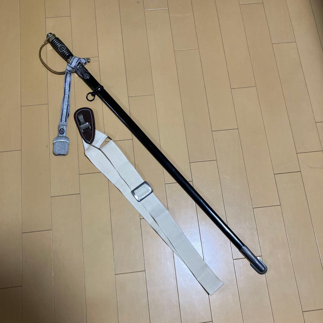 SS金属製サーベル、剣用飾り提げ緒、たすきアダプター付フルセット模造刀品