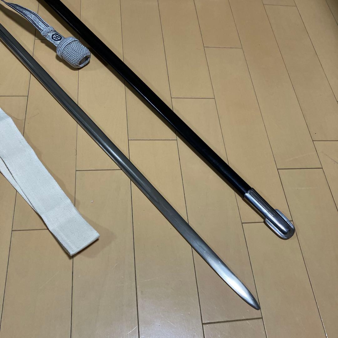 SS金属製サーベル、剣用飾り提げ緒、たすきアダプター付フルセット模造刀品