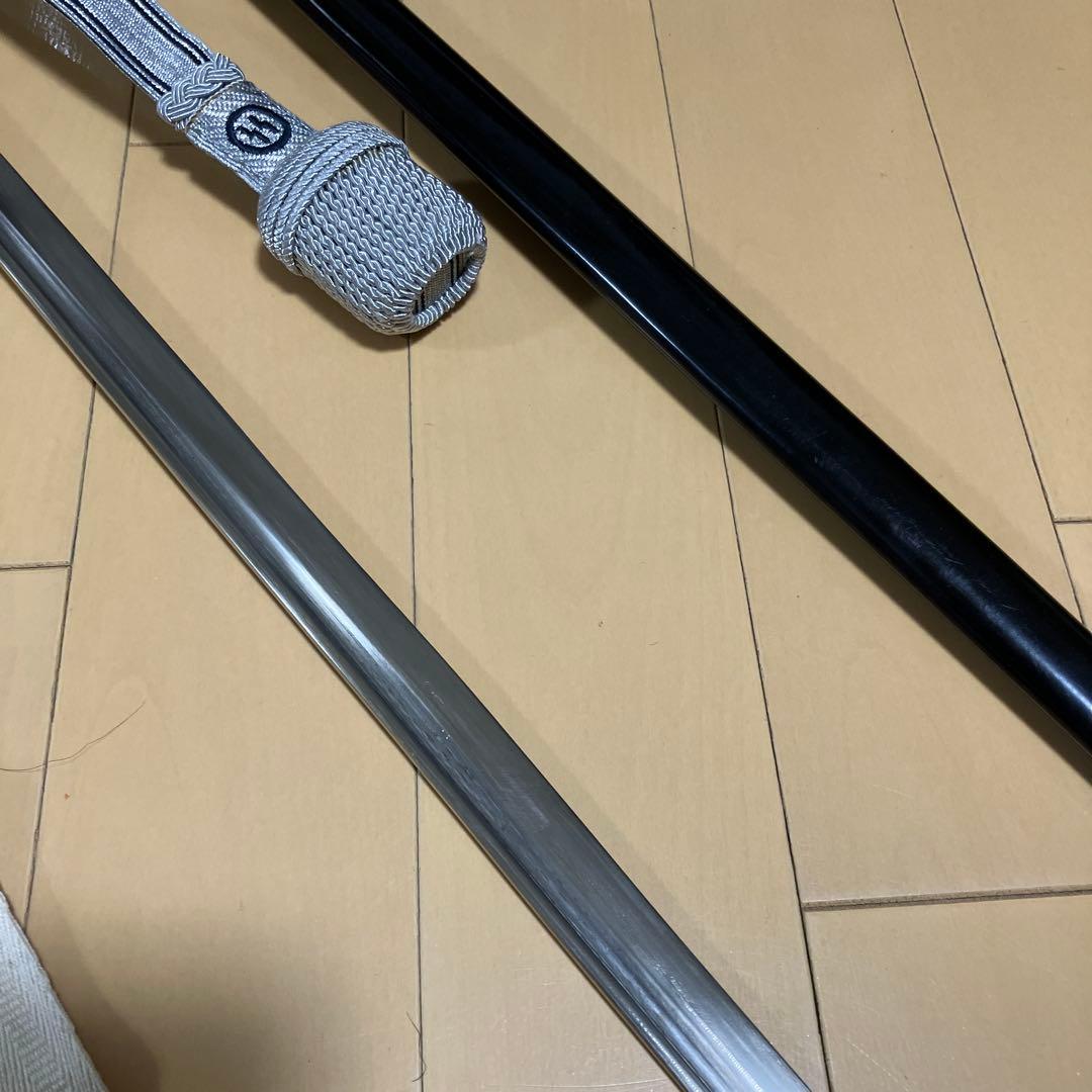 SS金属製サーベル、剣用飾り提げ緒、たすきアダプター付フルセット模造刀品