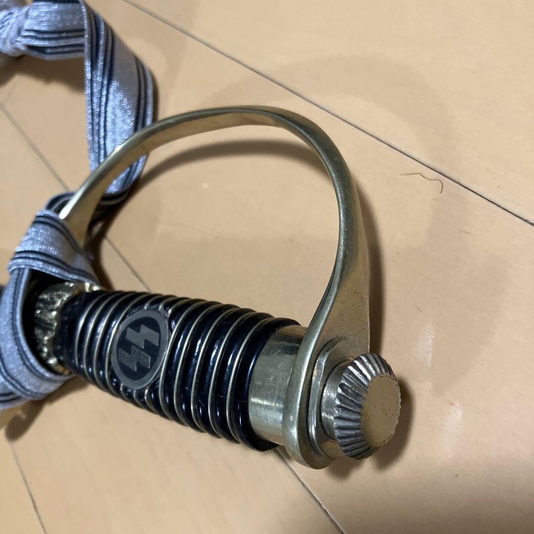 SS金属製サーベル、剣用飾り提げ緒、たすきアダプター付フルセット模造刀品