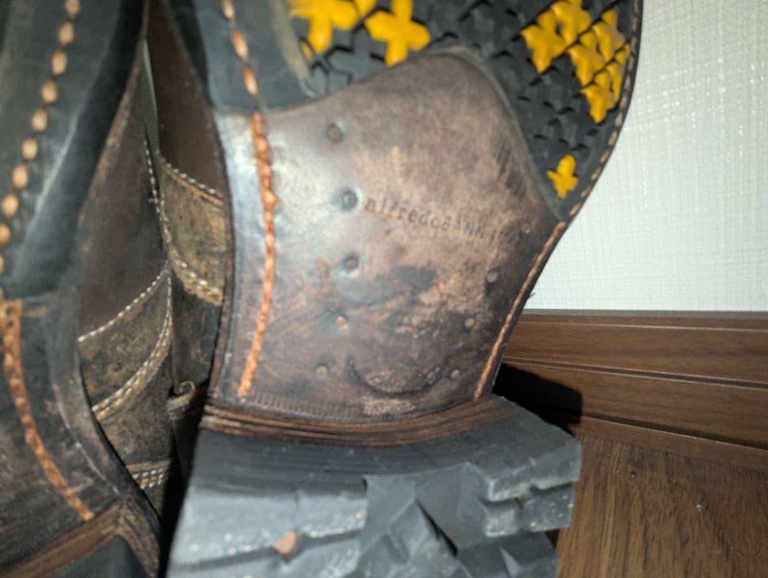 アルフレッドバニスター ブラウンレザーブーツ　41