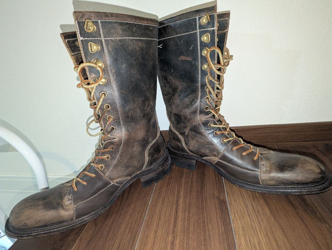 アルフレッドバニスター ブラウンレザーブーツ　41