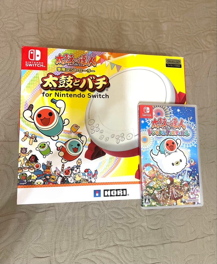 太鼓の達人 ドンダフルフェスティバル ソフト　太鼓とバチ　セット