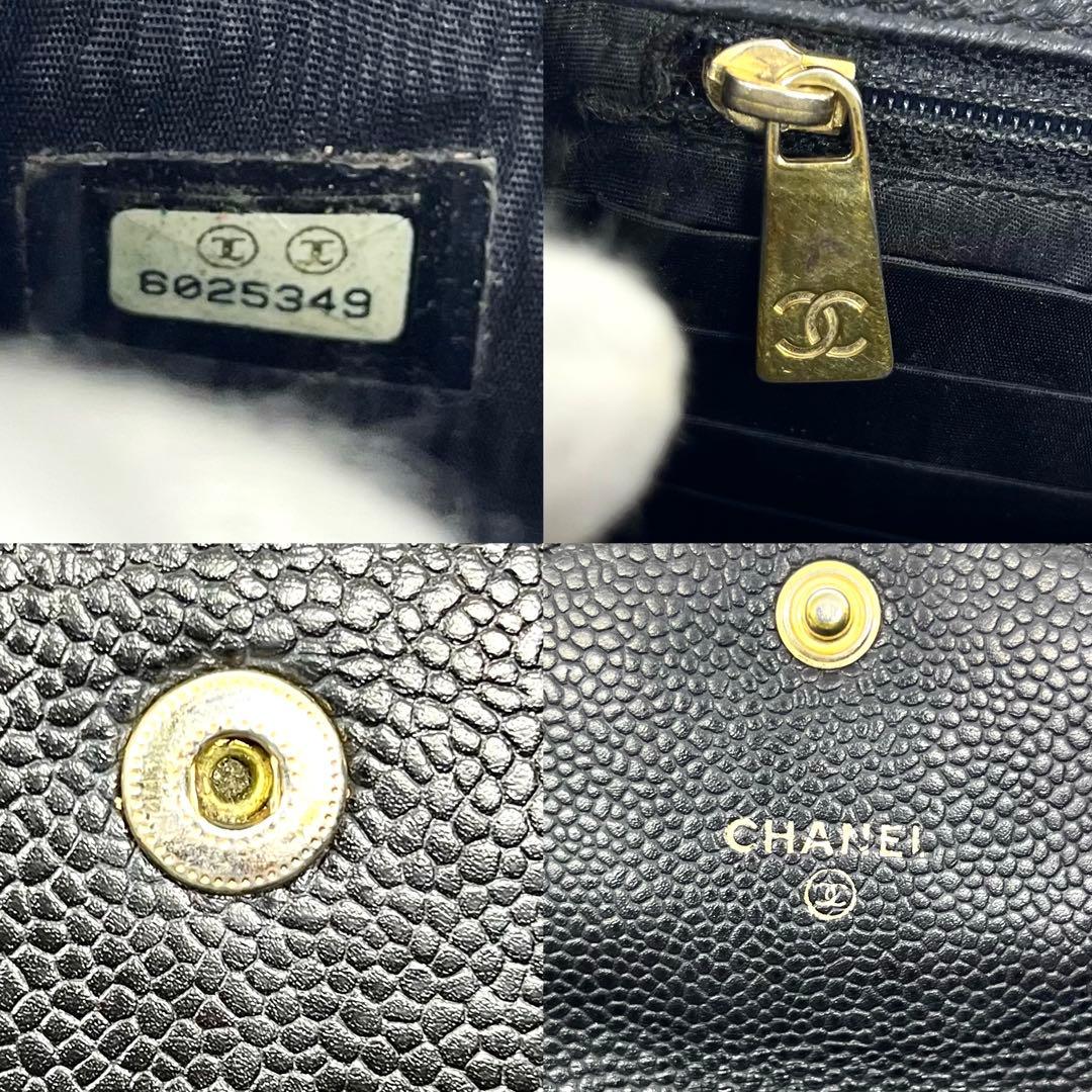 入手困難/大容量✨シャネル クラッチバッグ ココマーク キャビアスキン 財布