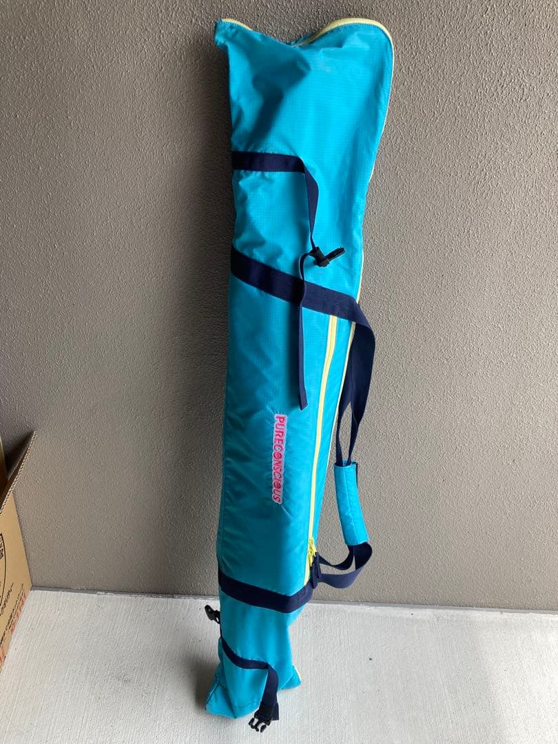 子ども用スキー靴 紫色　スキー板