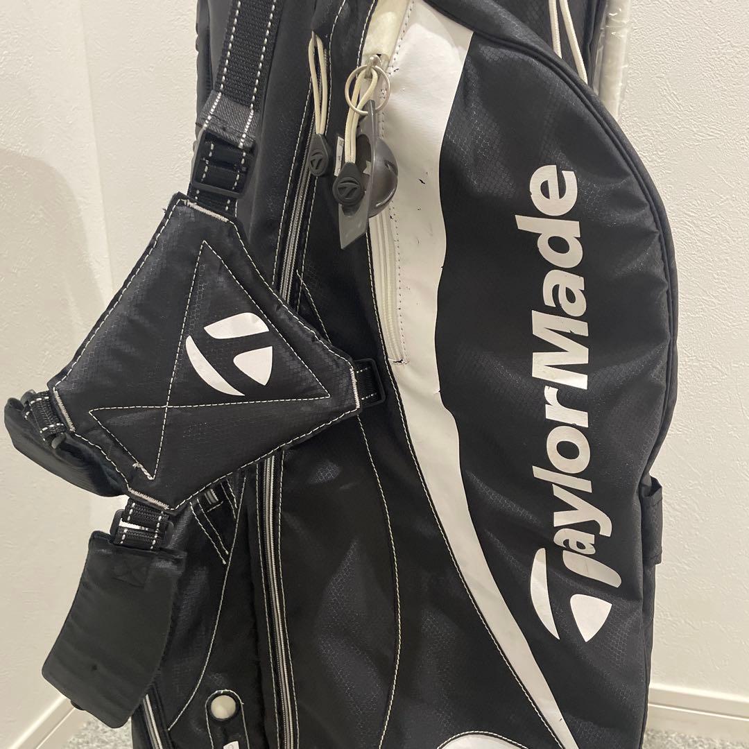 テーラーメイド キャディバッグ スタンド式 軽量 6分割 ゴルフ ブラック
