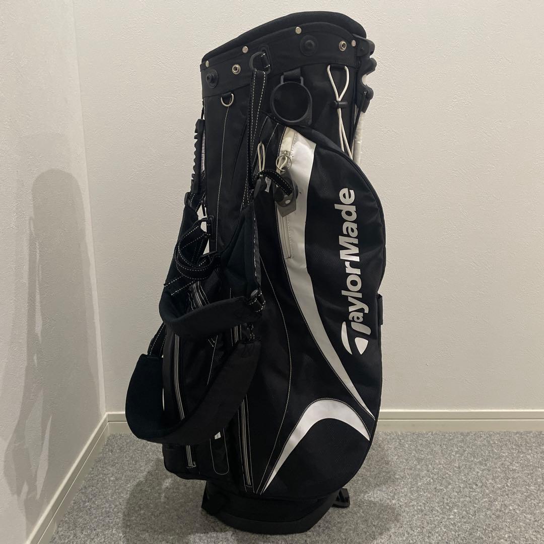 テーラーメイド キャディバッグ スタンド式 軽量 6分割 ゴルフ ブラック