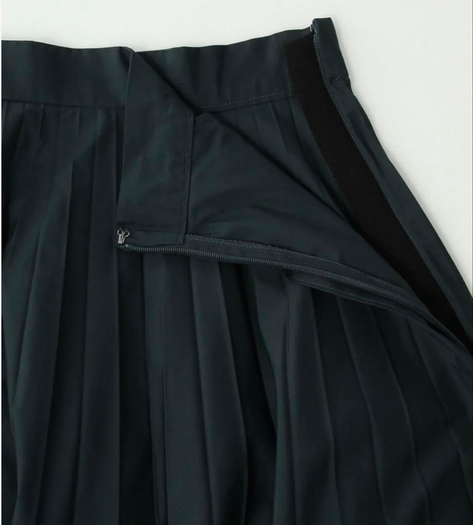 【美品】マーガレットハウエル　コットンプリーツスカート ひざ丈