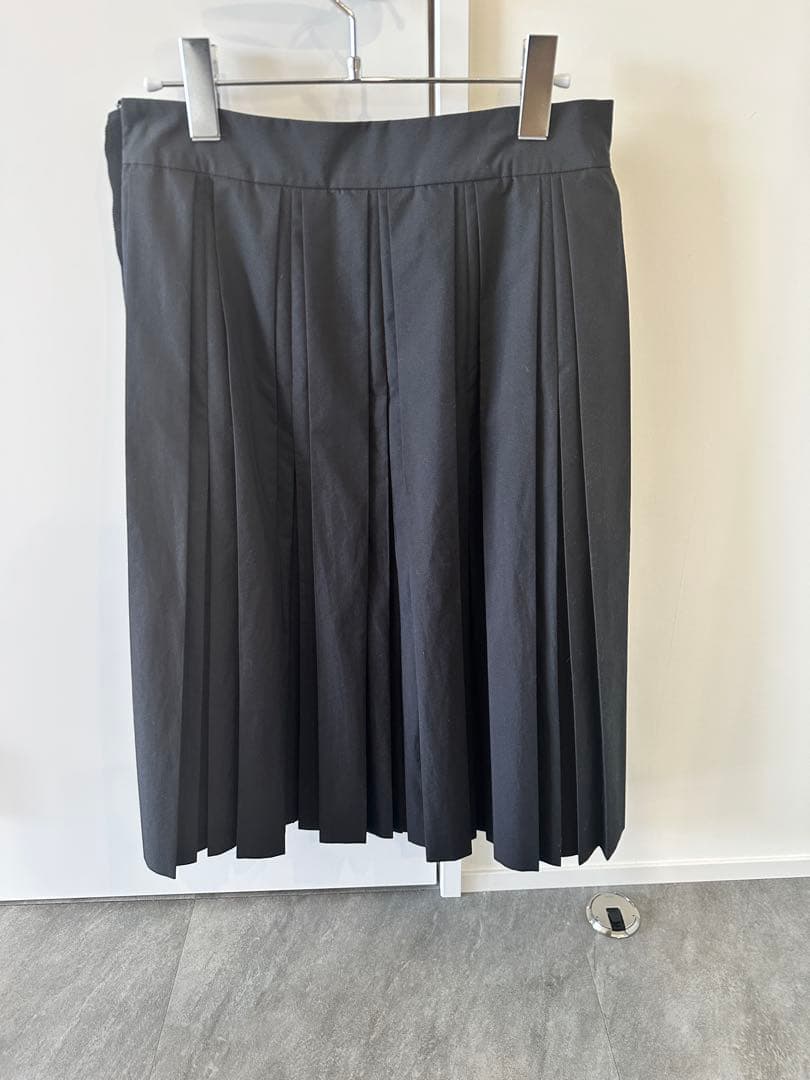 【美品】マーガレットハウエル　コットンプリーツスカート ひざ丈