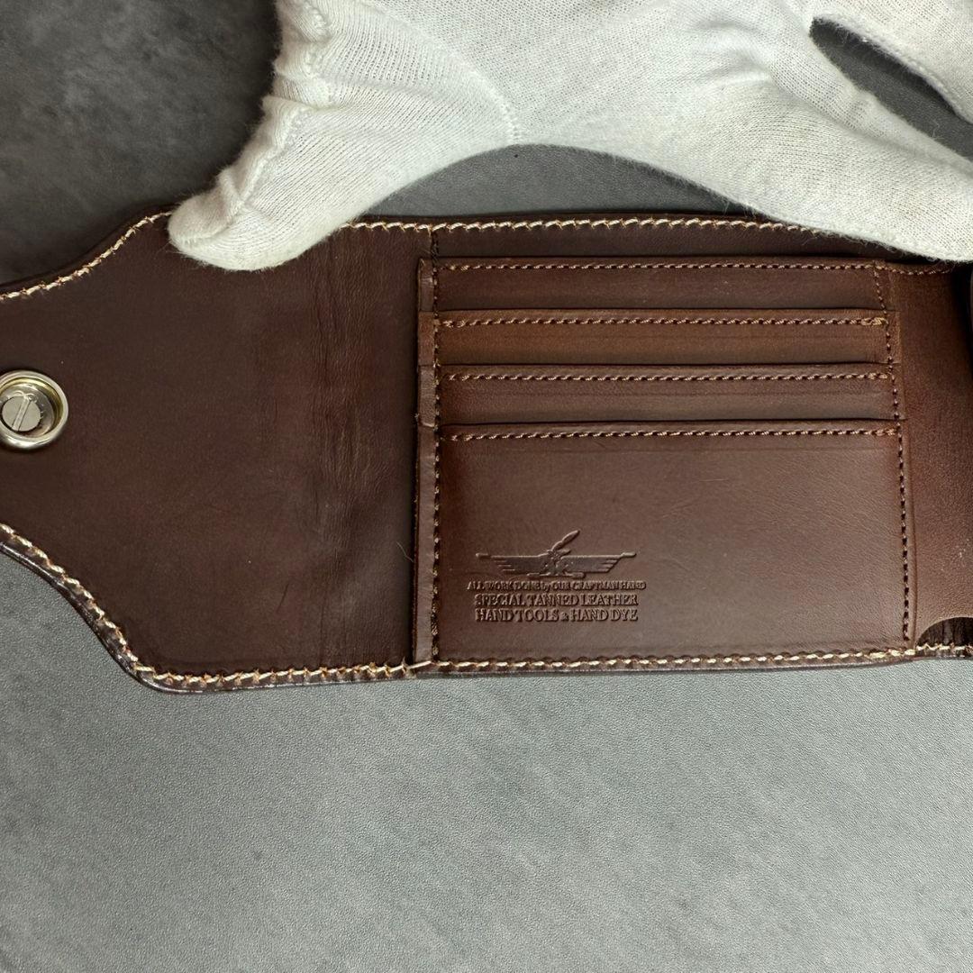 shunyFUNNY ファニー カービング 3つ折り財布 コンチョボタン