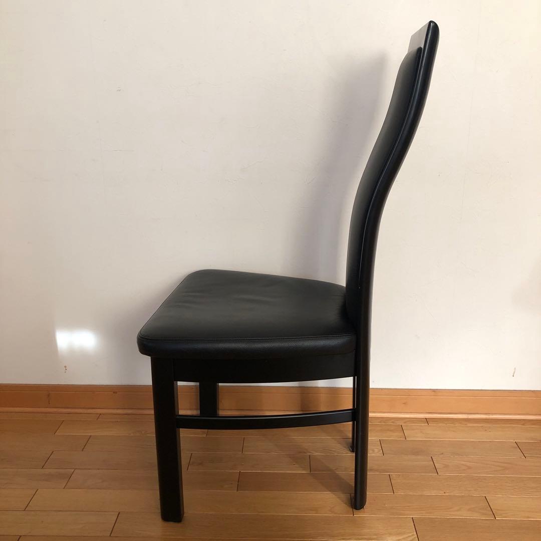 カリモク　CE35シリーズ・ハイバックチェア本革・ブラック・ダイニング　①