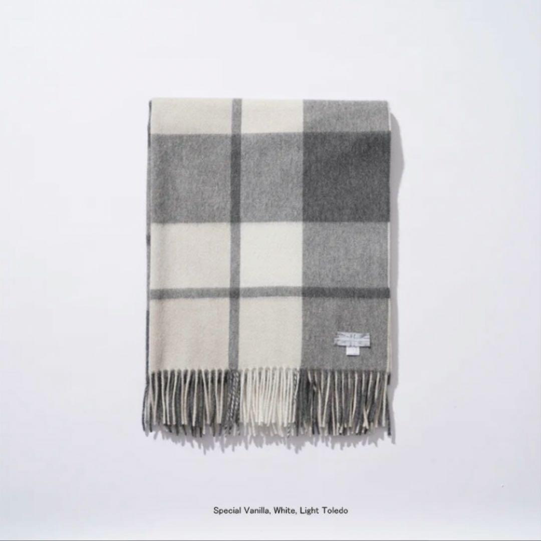 ジュシュアエリス カシミヤ マフラー ストール ブロックチェック柄 大判