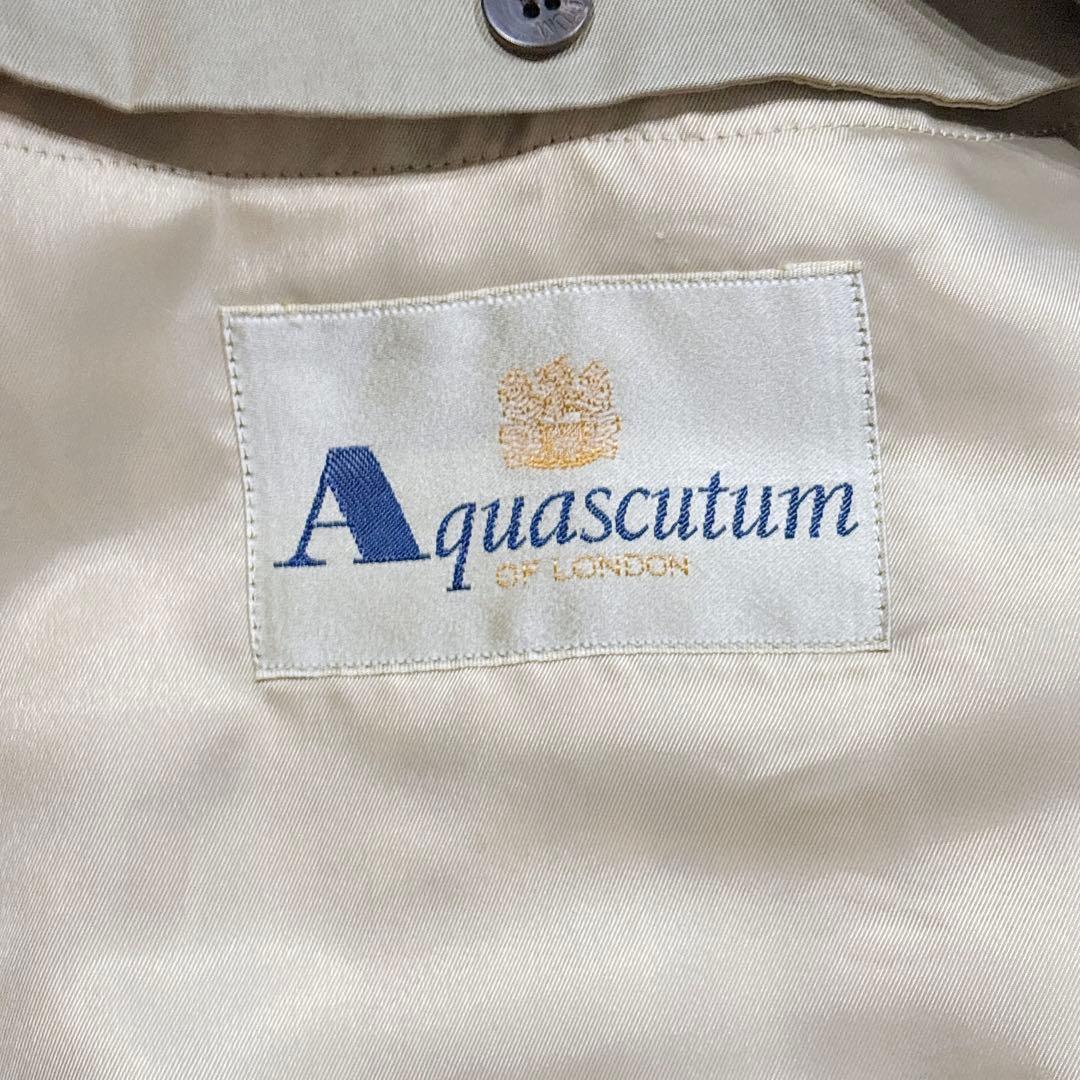 ほぼ未使用✨　アクアスキュータム　トレンチコート　玉虫色　レディース　11