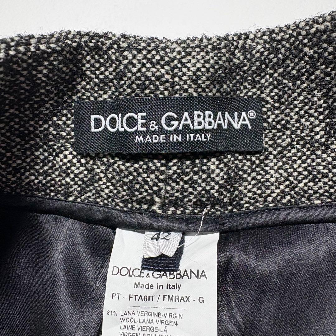 美品✨ドルガバ ツイードロングワイドパンツ 42サイズ イタリア製