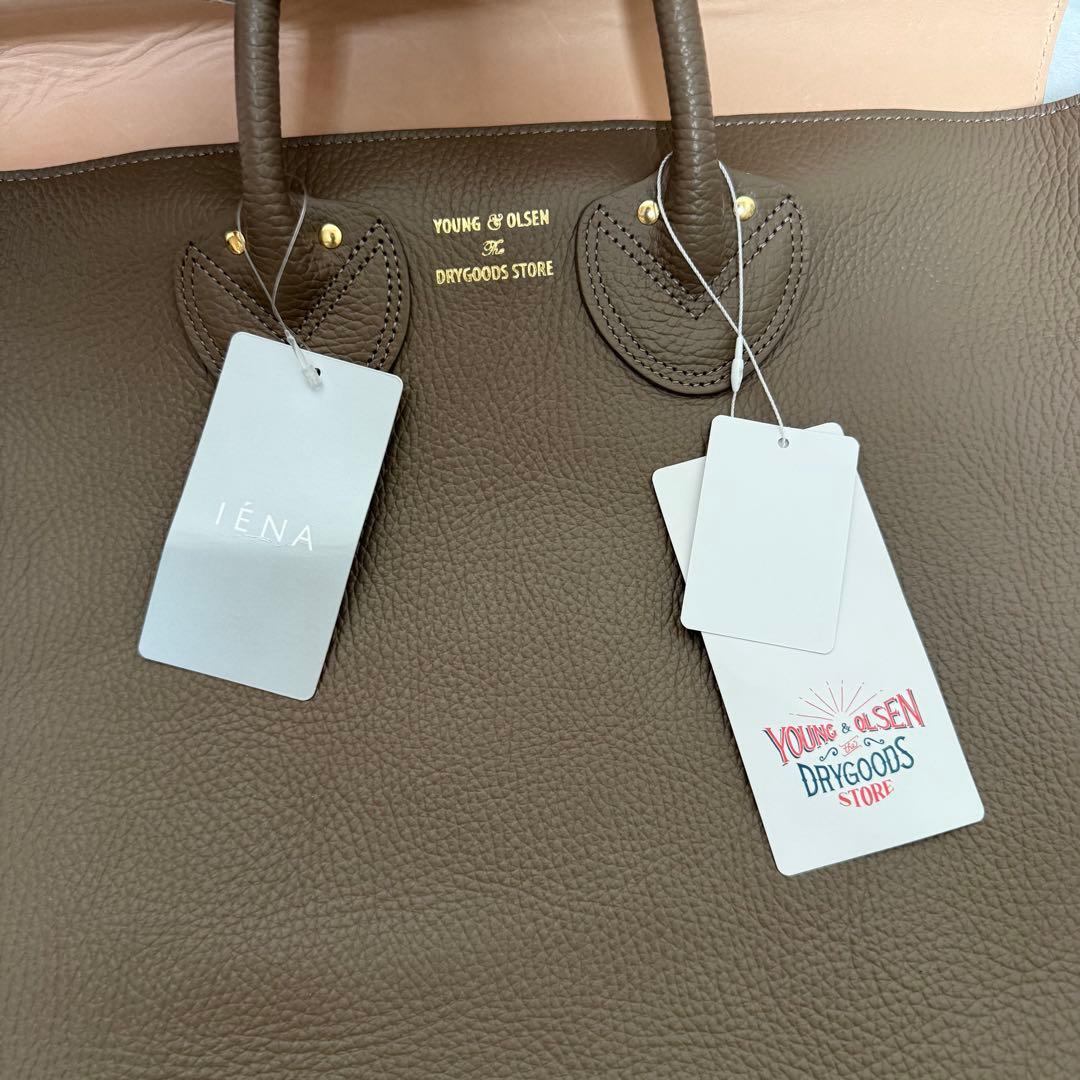 IENA ヤングアンドオルセン EMBOSSED LEATHER TOTE L