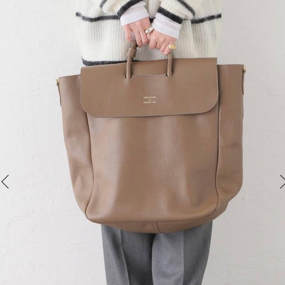 IENA ヤングアンドオルセン EMBOSSED LEATHER TOTE L