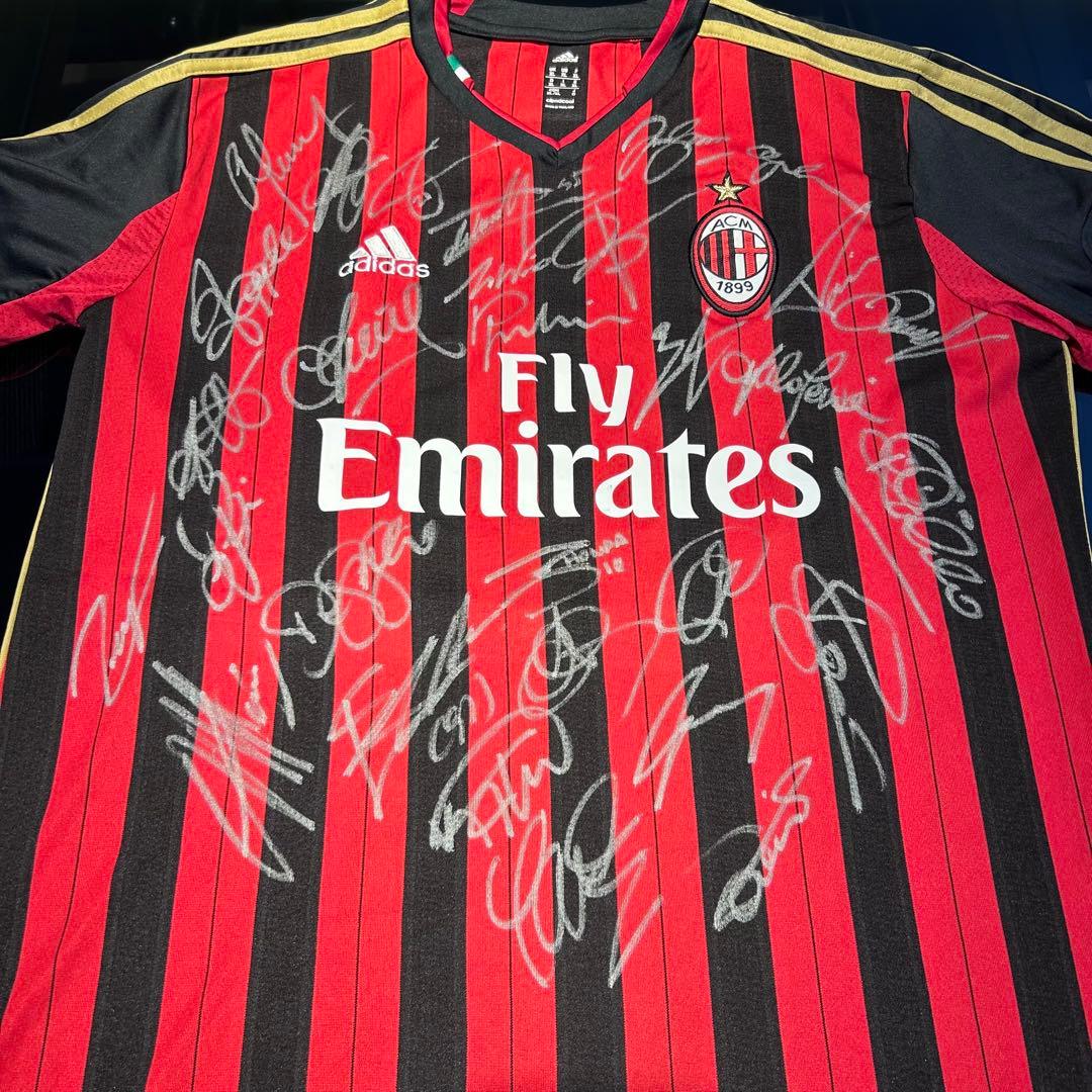 ACミラン 本田圭佑 13/14ホームユニフォーム直筆サイン入りマルチサイン