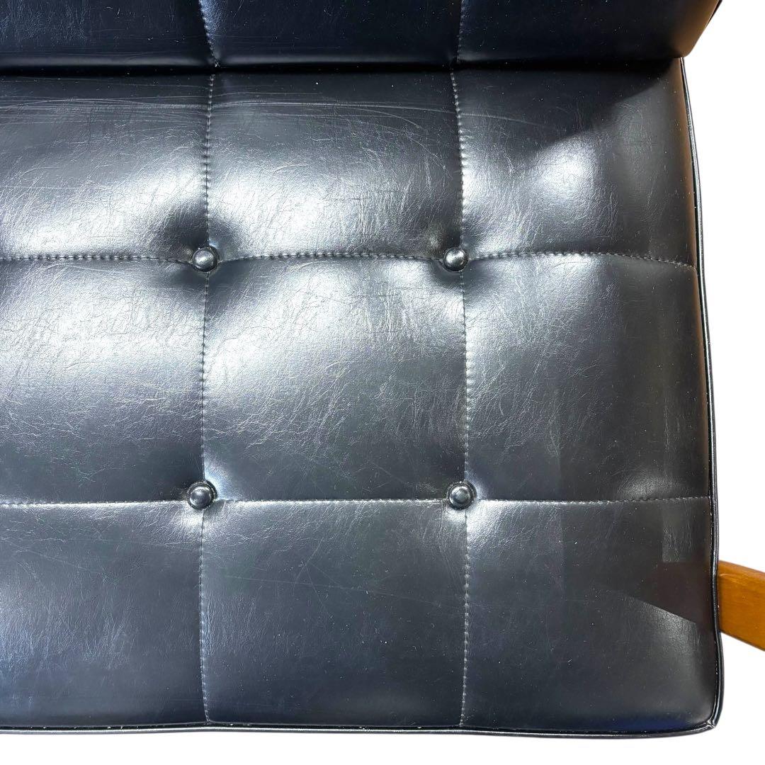 【カリモク60】Kチェア 2シーター ブラック ビンテージ ソファ モダン