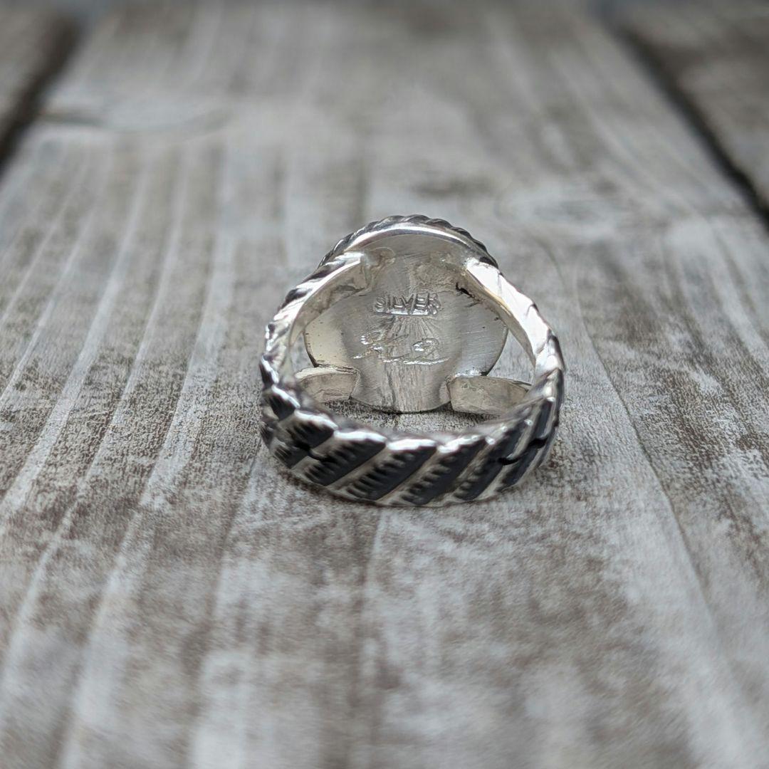 ハンドメイドのターコイズリング　インディアンジュエリー風　bisbee