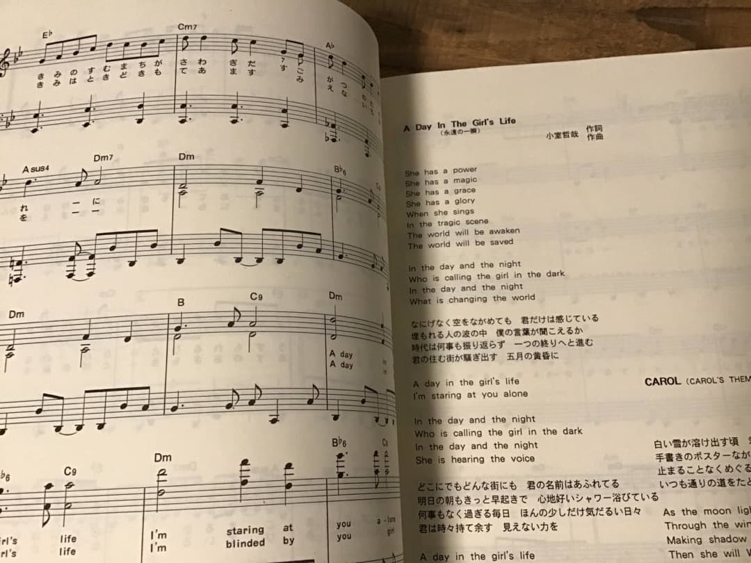 ★楽譜/アニメ/CAROL/キャロル/ピアノソロ＆キーボード/小室哲哉