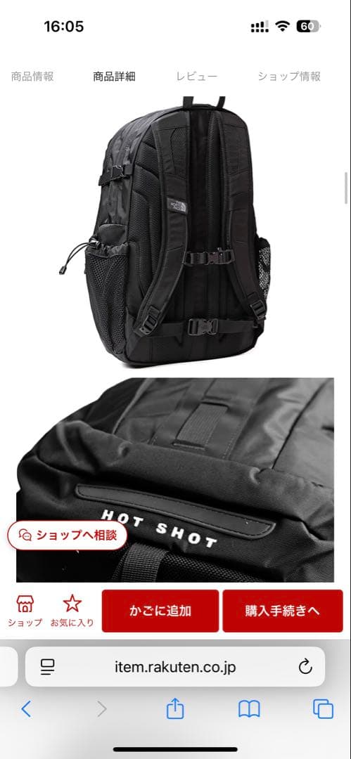 THE NORTH FACE リュック ホットショット HOT SHOT SE