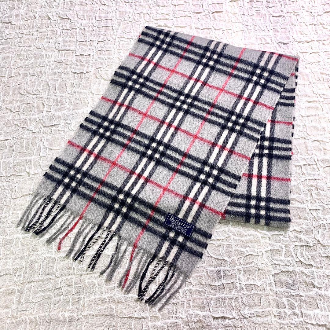 美品　Burberry's バーバリー カシミヤ100% マフラー ノバチェック