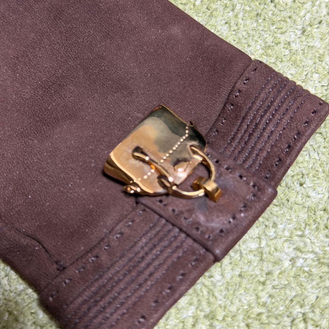 【良品】HERMES エルメス ジジェ グローブ スエード ボリードチャーム