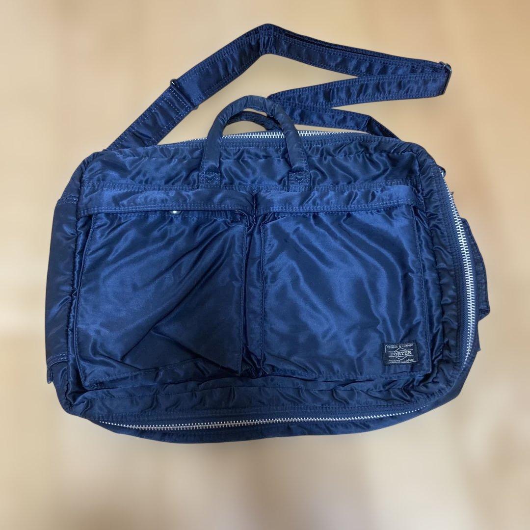 ネイビー ナイロン ショルダーバッグ