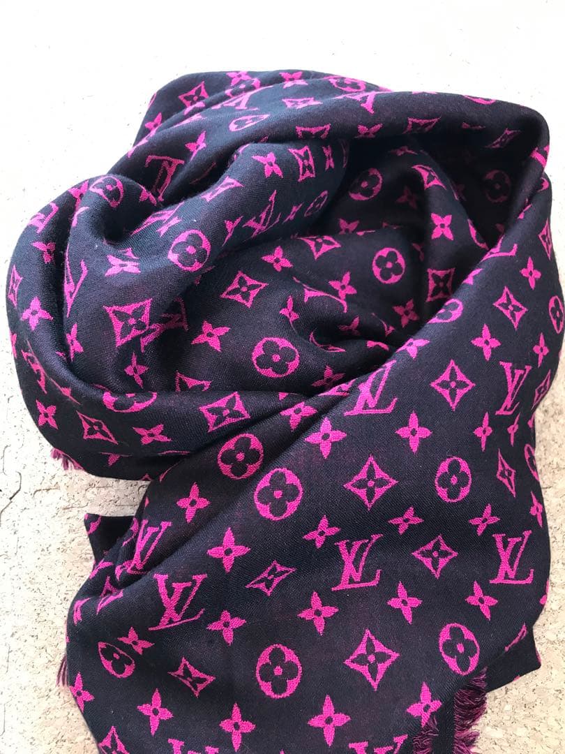 【良品】正規店購入　LOUIS VUITTON大判ショール　約195×140cm