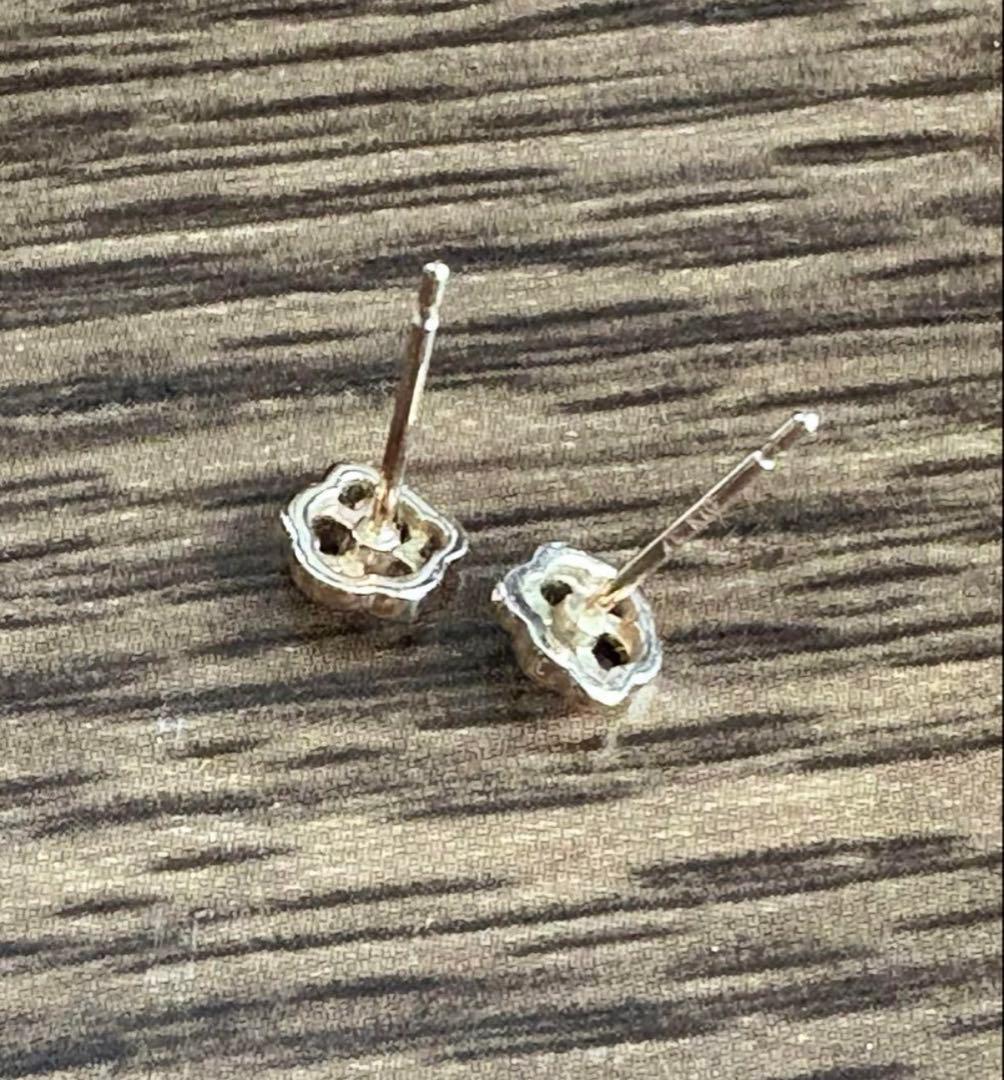 u*️様 4°C K10フラワーピアス　ピンクゴールド　ダイヤモンド　両耳用