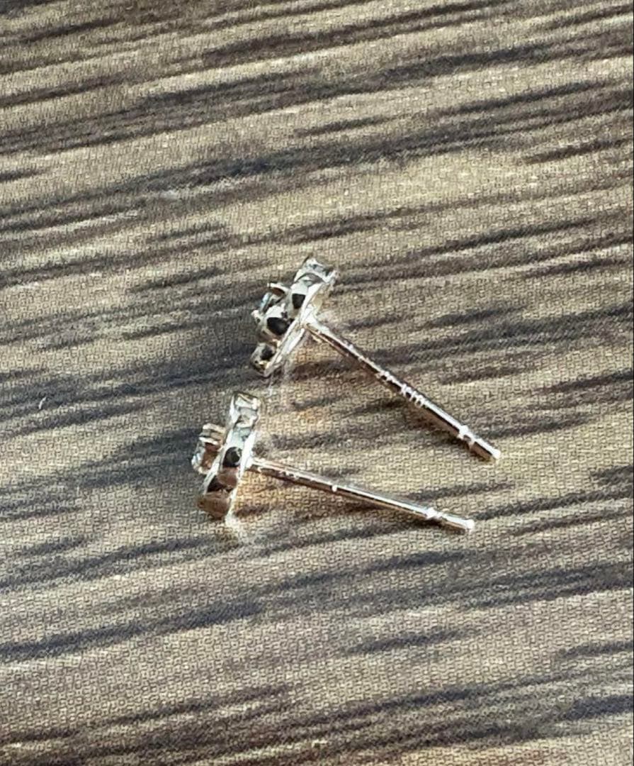 u*️様 4°C K10フラワーピアス　ピンクゴールド　ダイヤモンド　両耳用