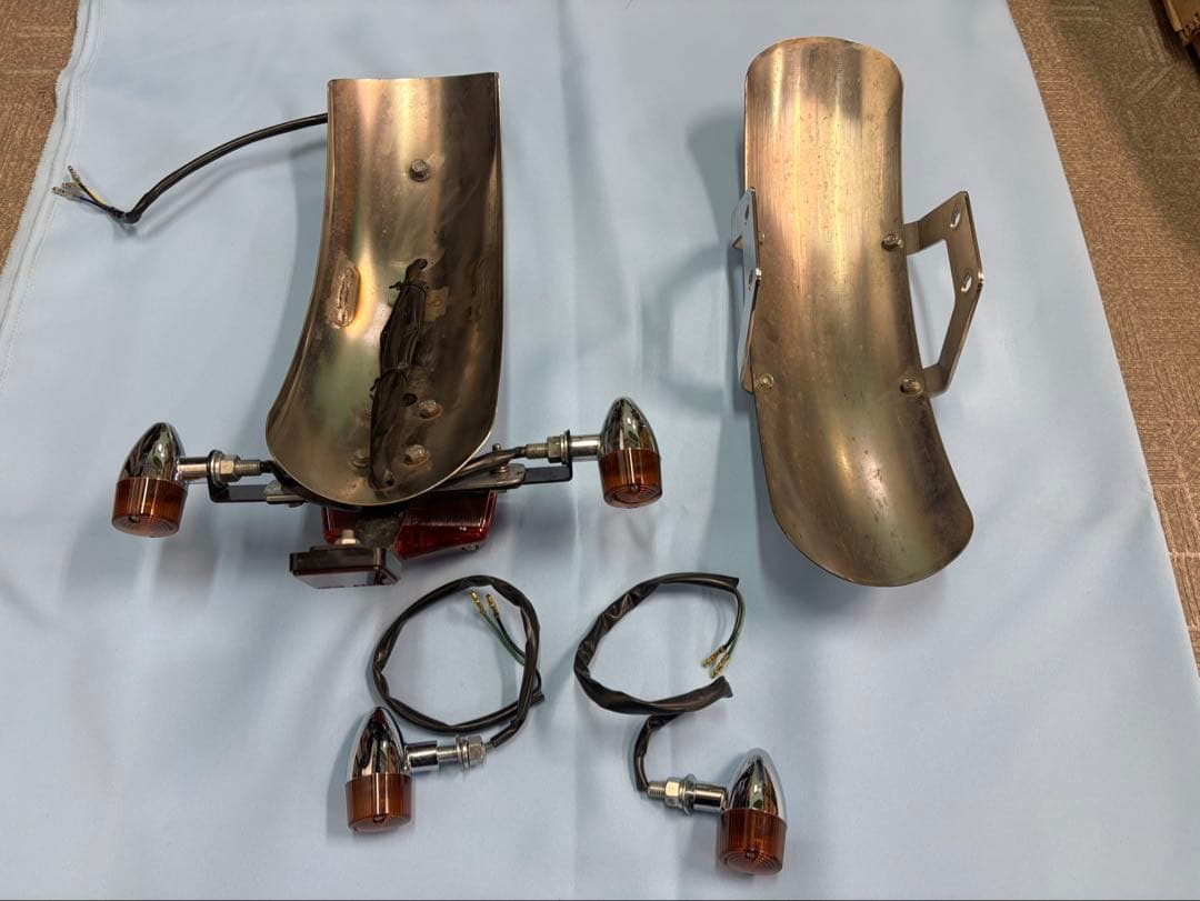 W650 社外 フロント/リアフェンダー　テールランプ/ウインカー前後セット