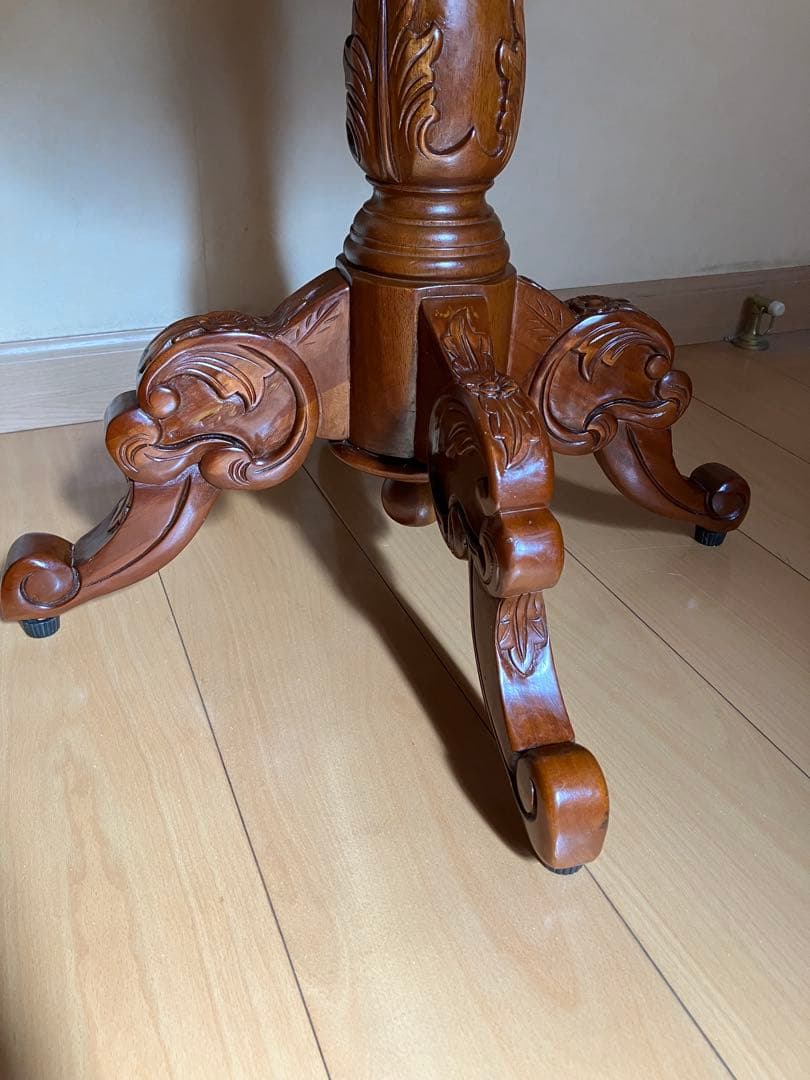 ラウンドテーブル コーヒーテーブル 花台 飾り台 [50×50×62cm]