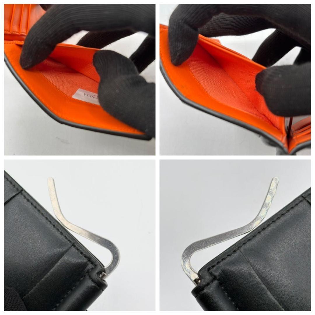 極美品 袋 現行 ボッテガヴェネタ マキシ カセット マネークリップ 黒 札入れ