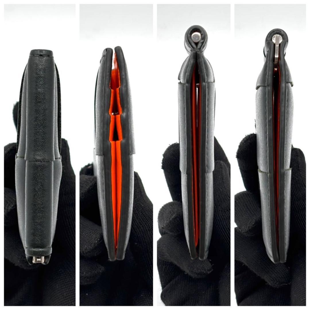 極美品 袋 現行 ボッテガヴェネタ マキシ カセット マネークリップ 黒 札入れ