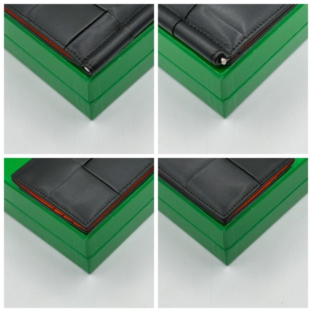 極美品 袋 現行 ボッテガヴェネタ マキシ カセット マネークリップ 黒 札入れ