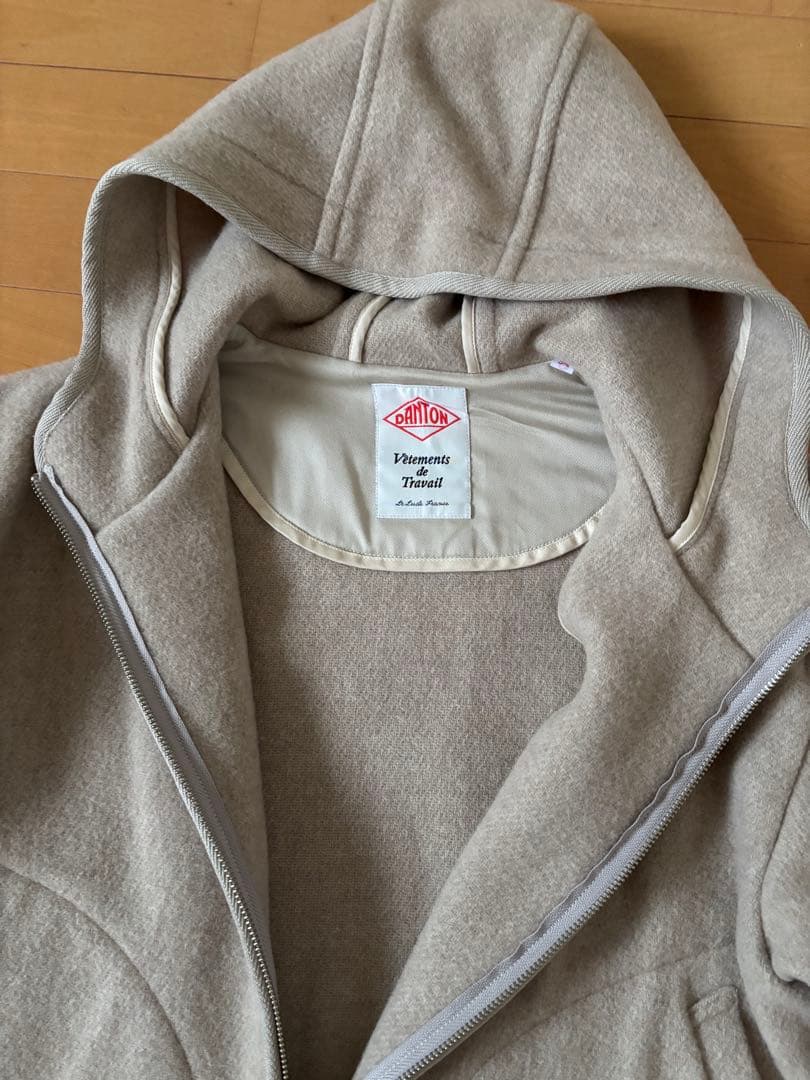 DANTON フード付ベージュジャケット