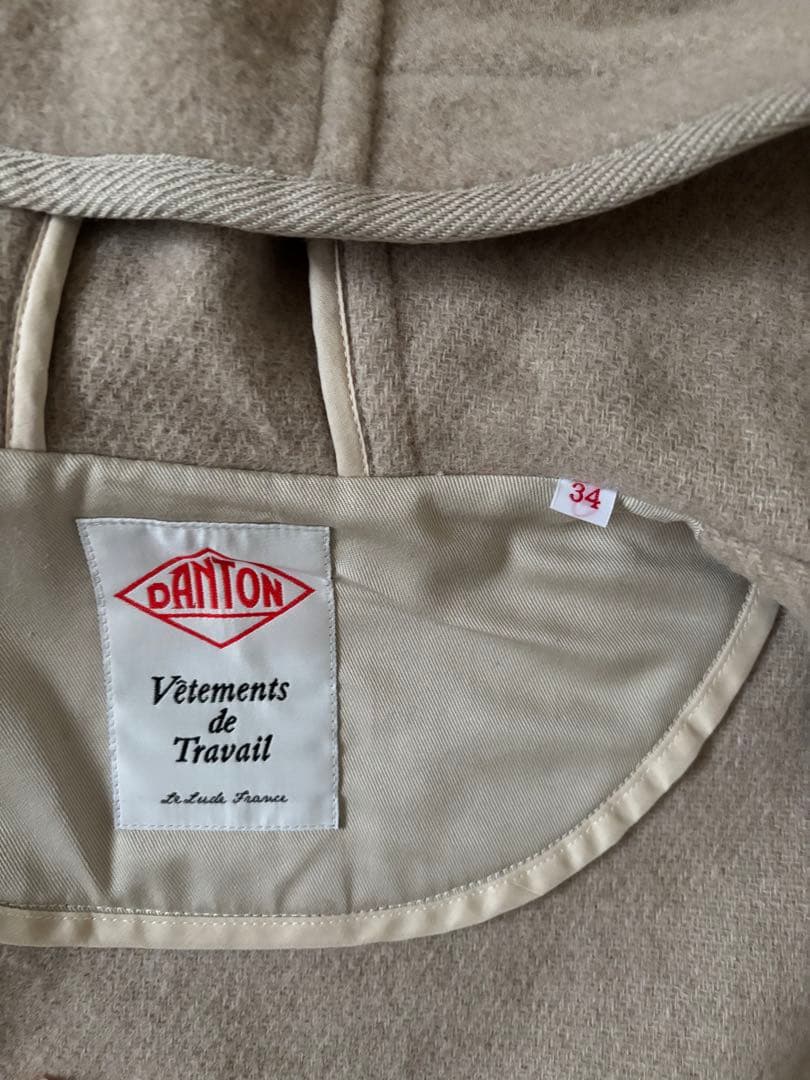 DANTON フード付ベージュジャケット