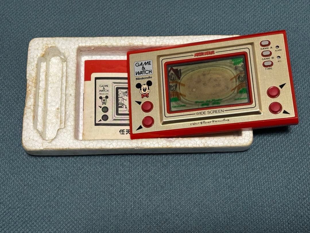 ゲームウォッチ　ミッキーマウス　説明書付き　ジャンク