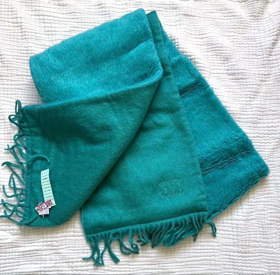 20日までお値下げ★Max Mara テディ マフラー ターコイズ