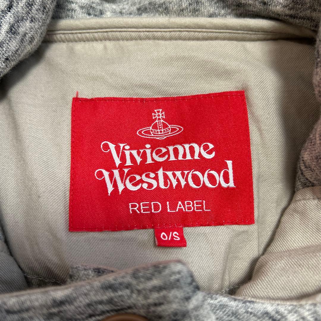 Vivienne Westwoodフード付きグレー系ポンチョ裏起毛