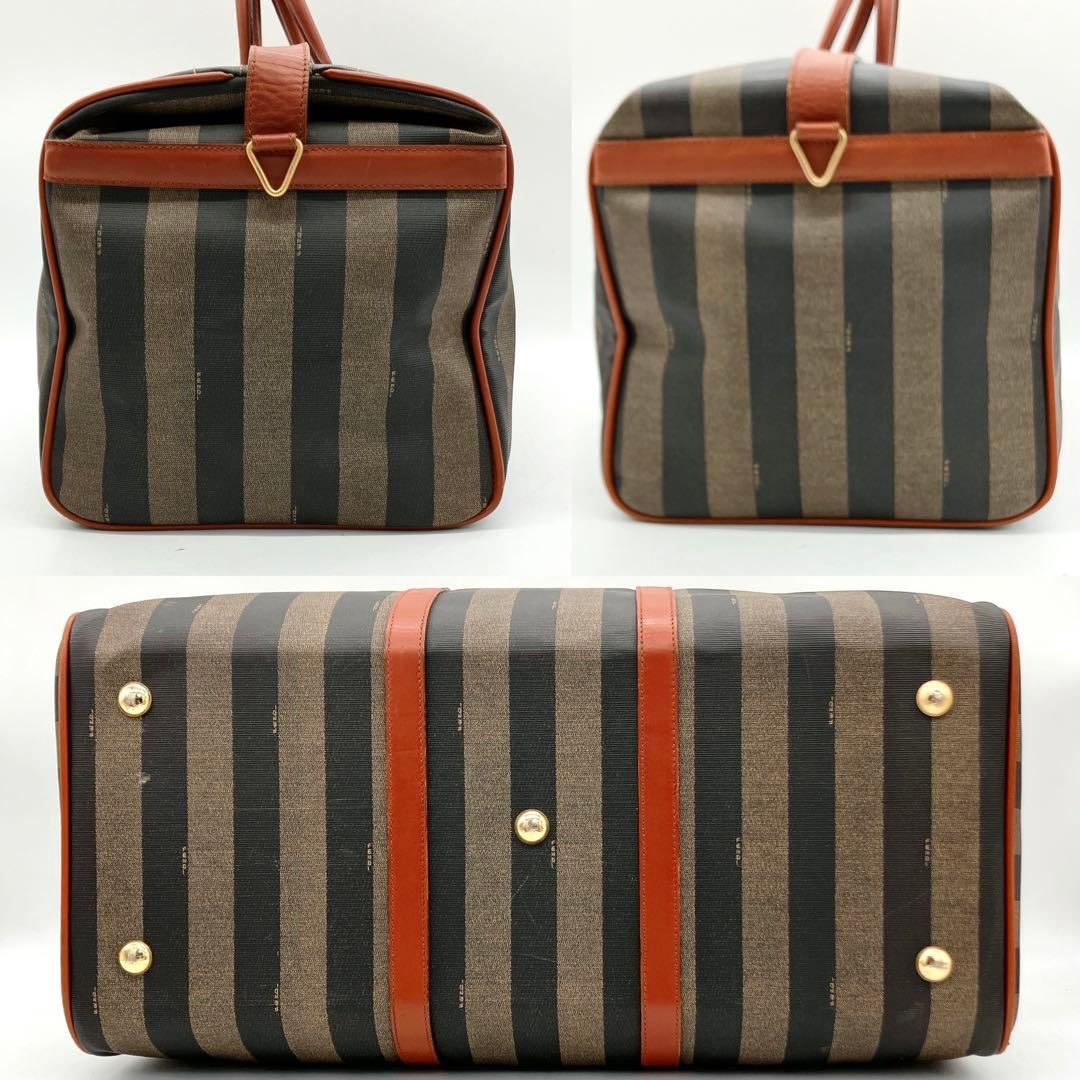 【FENDI】2wayバッグ　ボストンバッグ　ペカン柄　ゴールド金具　PVC