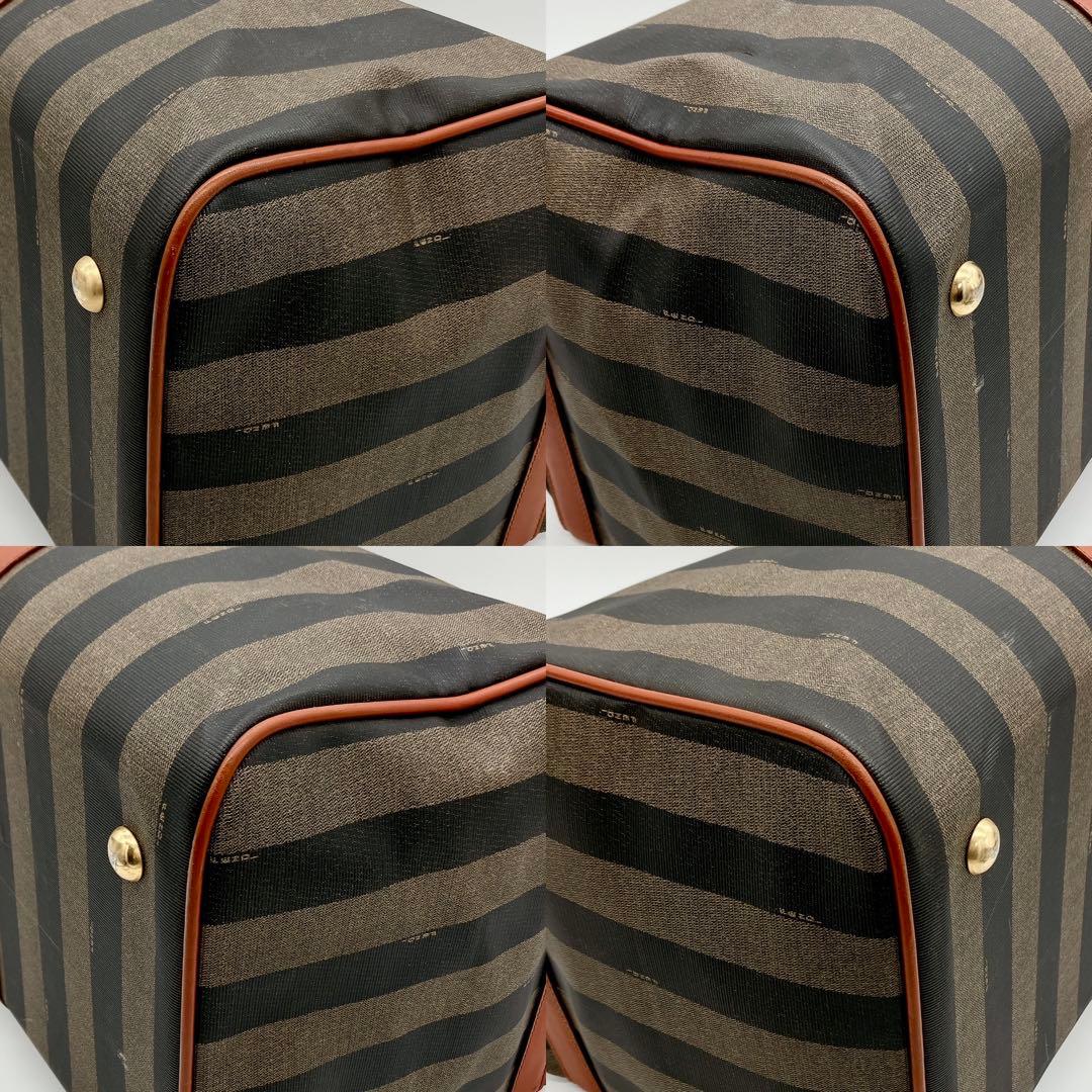 【FENDI】2wayバッグ　ボストンバッグ　ペカン柄　ゴールド金具　PVC