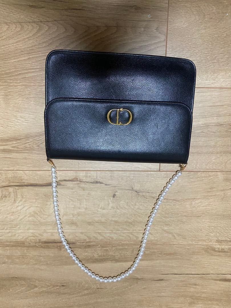 Dior 黒 レザー ショルダーバッグ
