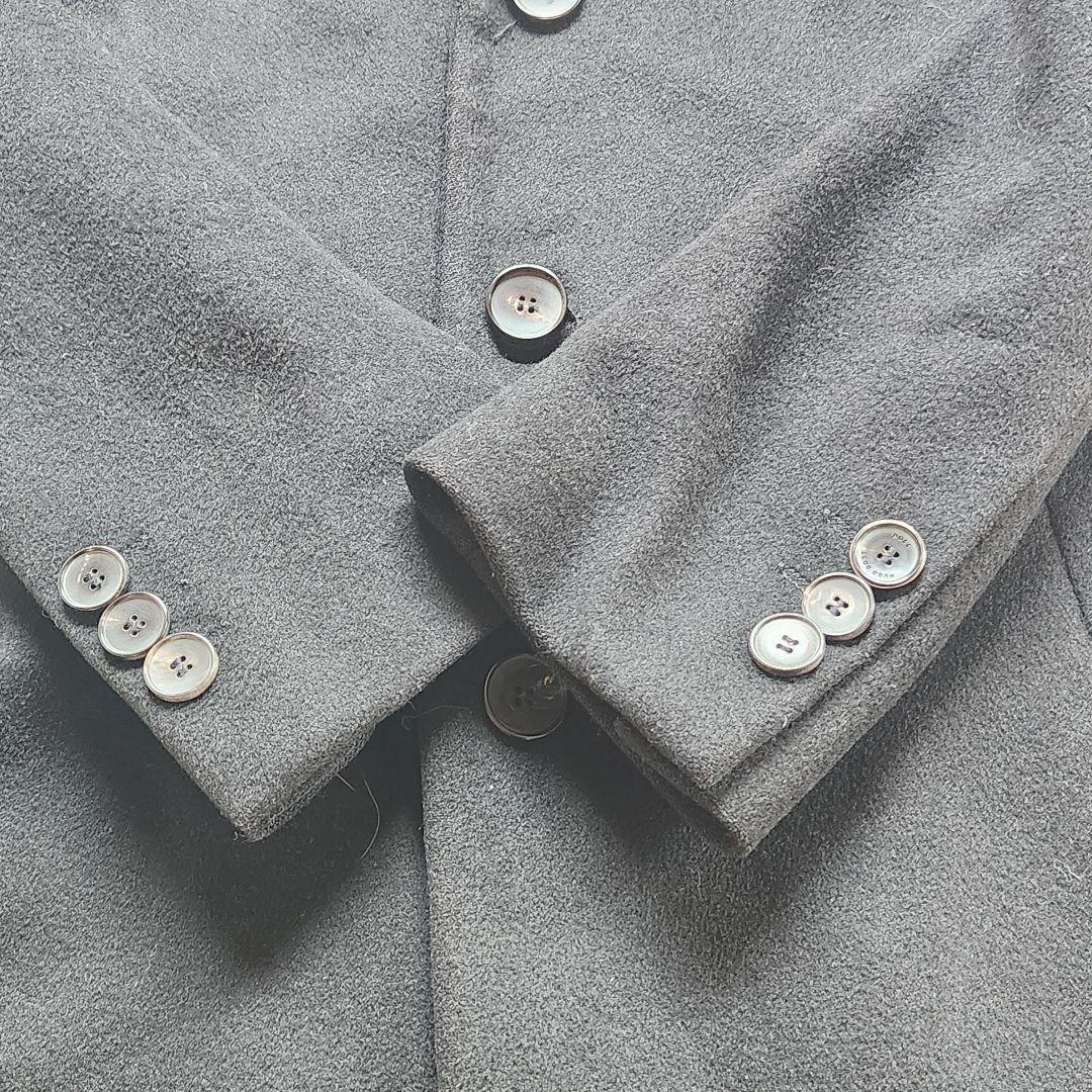 ✨ウールカシミヤ✨ヒューゴボス❣️チェスターコート　L位　ブラック　着丈94cm