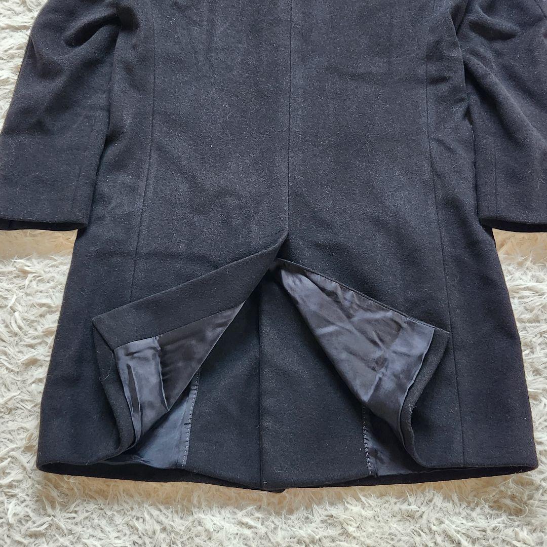 ✨ウールカシミヤ✨ヒューゴボス❣️チェスターコート　L位　ブラック　着丈94cm
